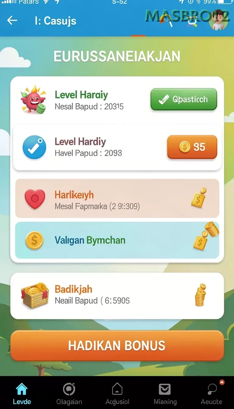 Cuplikan layar V98 — menu navigasi